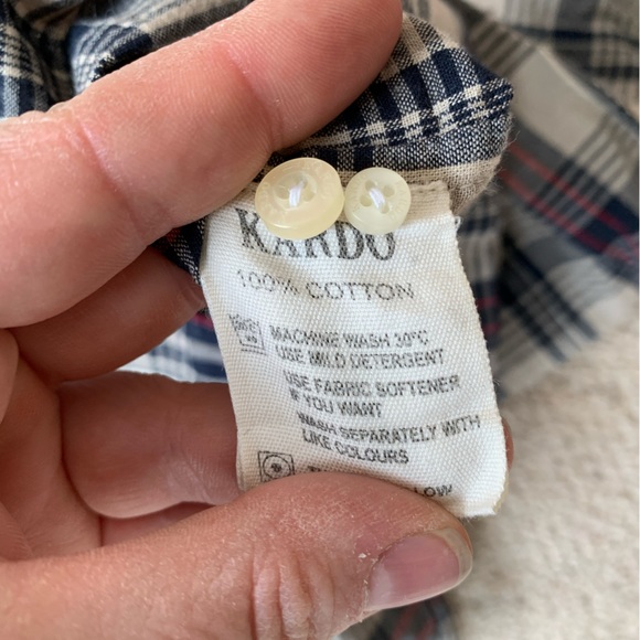 Kardo Fair Wage Plaid Button Down Shirt sz Large PWM2 - Picture 9 of 9
